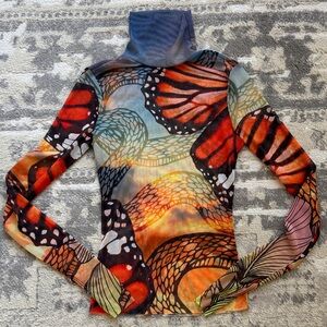 AFRM mesh butterfly turtleneck
